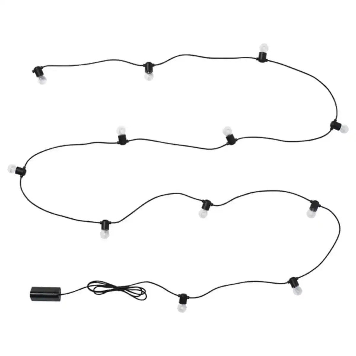 Bild 1 von UTSUND Lichterkette (12), LED, für draußen/batteriebetrieben schwarz