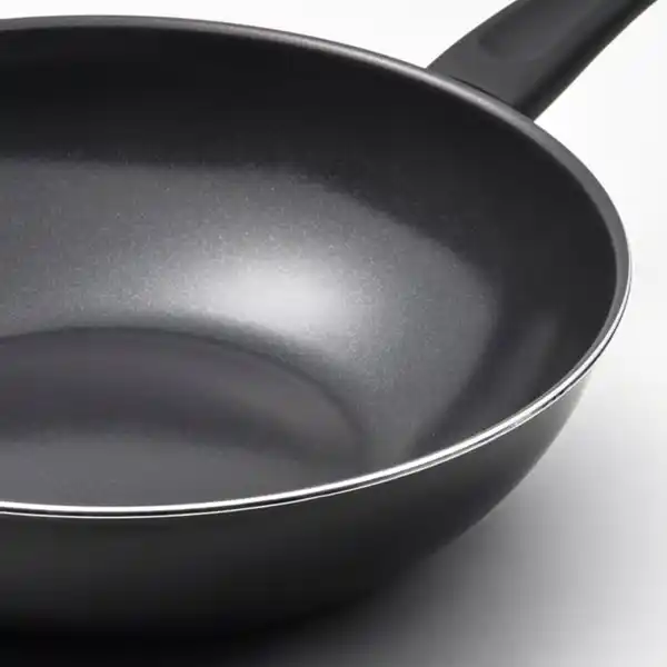 Bild 3 von HEMLAGAD Wok mit Deckel, Antihaftbeschichtung schwarz, 28 cm