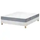 Bild 1 von LYNGÖR Boxspringbett, Vesteröy mittelfest/hellblau weiß, 140x200 cm