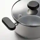 Bild 2 von MIDDAGSMAT Topf mit Deckel, Klarglas/Edelstahl, 3 l