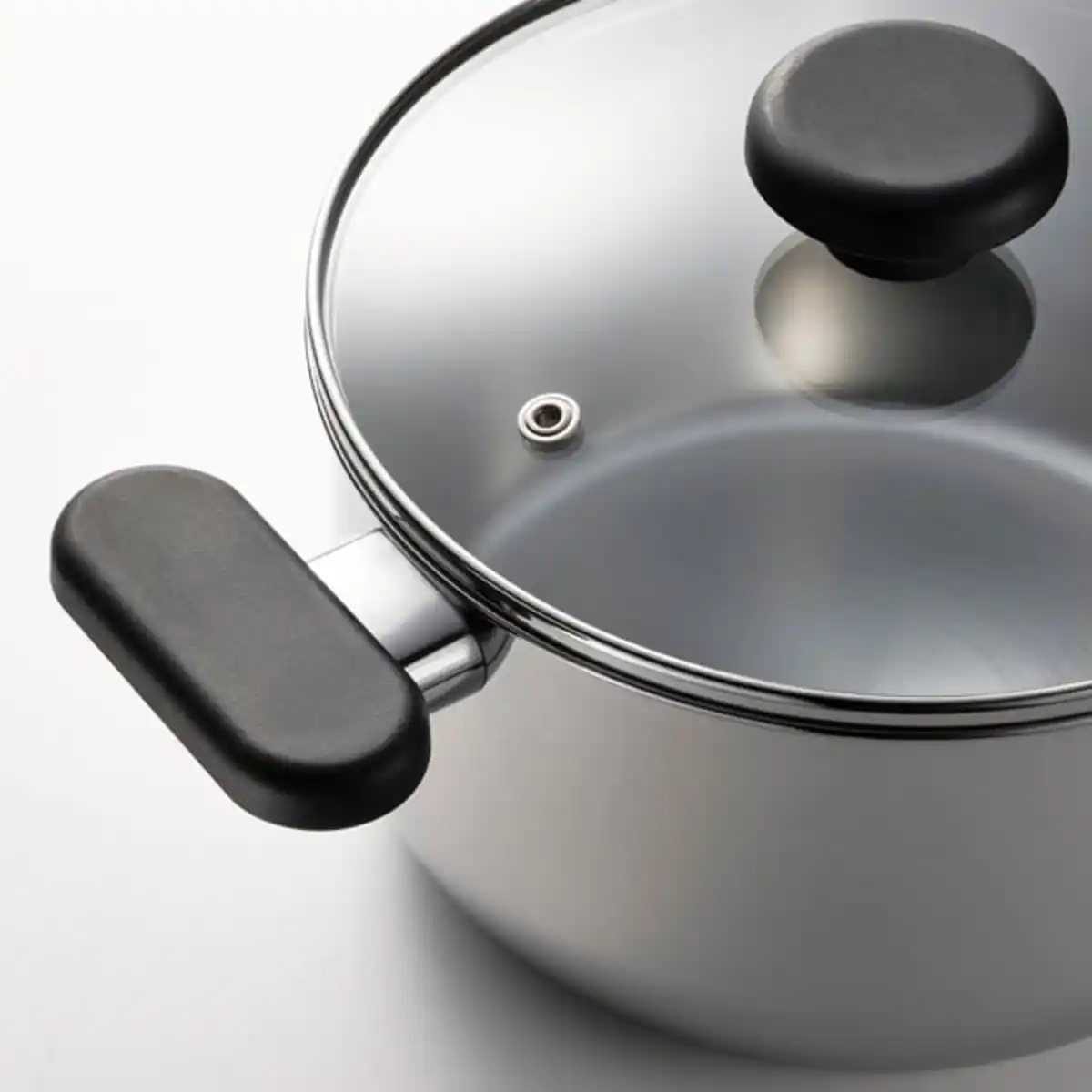 Bild 2 von MIDDAGSMAT Topf mit Deckel, Klarglas/Edelstahl, 3 l