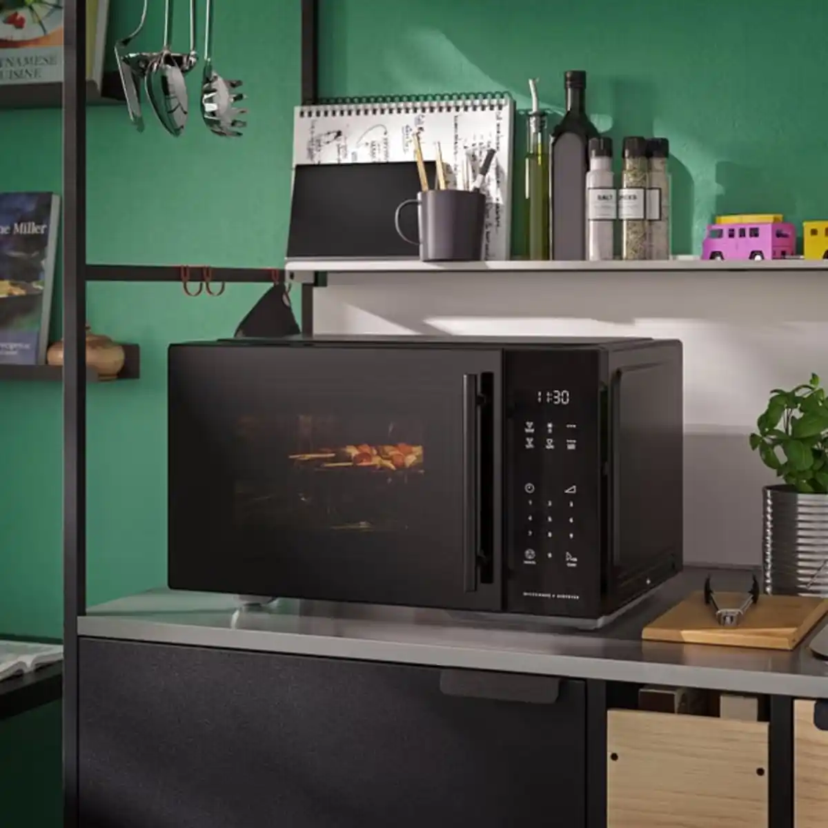 Bild 3 von GÅTEBO Mikrowelle, Heißluftfrittierfunktion IKEA 500/schwarz
