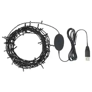 STRÅLA Lichterkette (100), LED, schwarz