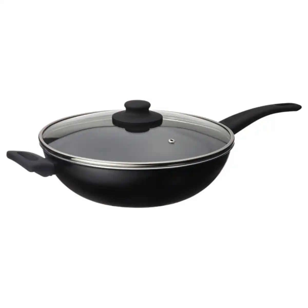 Bild 1 von HEMLAGAD Wok mit Deckel, Antihaftbeschichtung schwarz, 28 cm