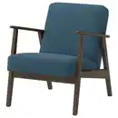 Bild 1 von EKENÄSET Sessel, Nussbaumnachbildung/Axvall dunkel graublau