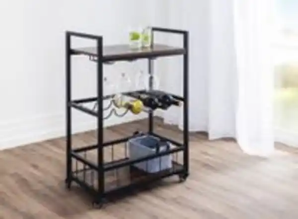 Bild 2 von Prestige Home Living Indoor Servierwagen auf Rollen, ca. 60 x 34 x 90 cm - Braun
