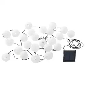 SOLARVET Lichterkette (24), LED, für draußen solarbetrieben/Kugel weiß