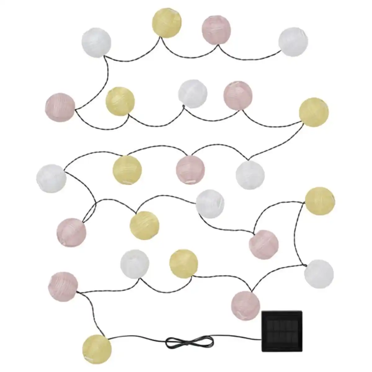 Bild 1 von SOLVINDEN Lichterkette (24), LED, solarbetrieben rund/gelb rosa