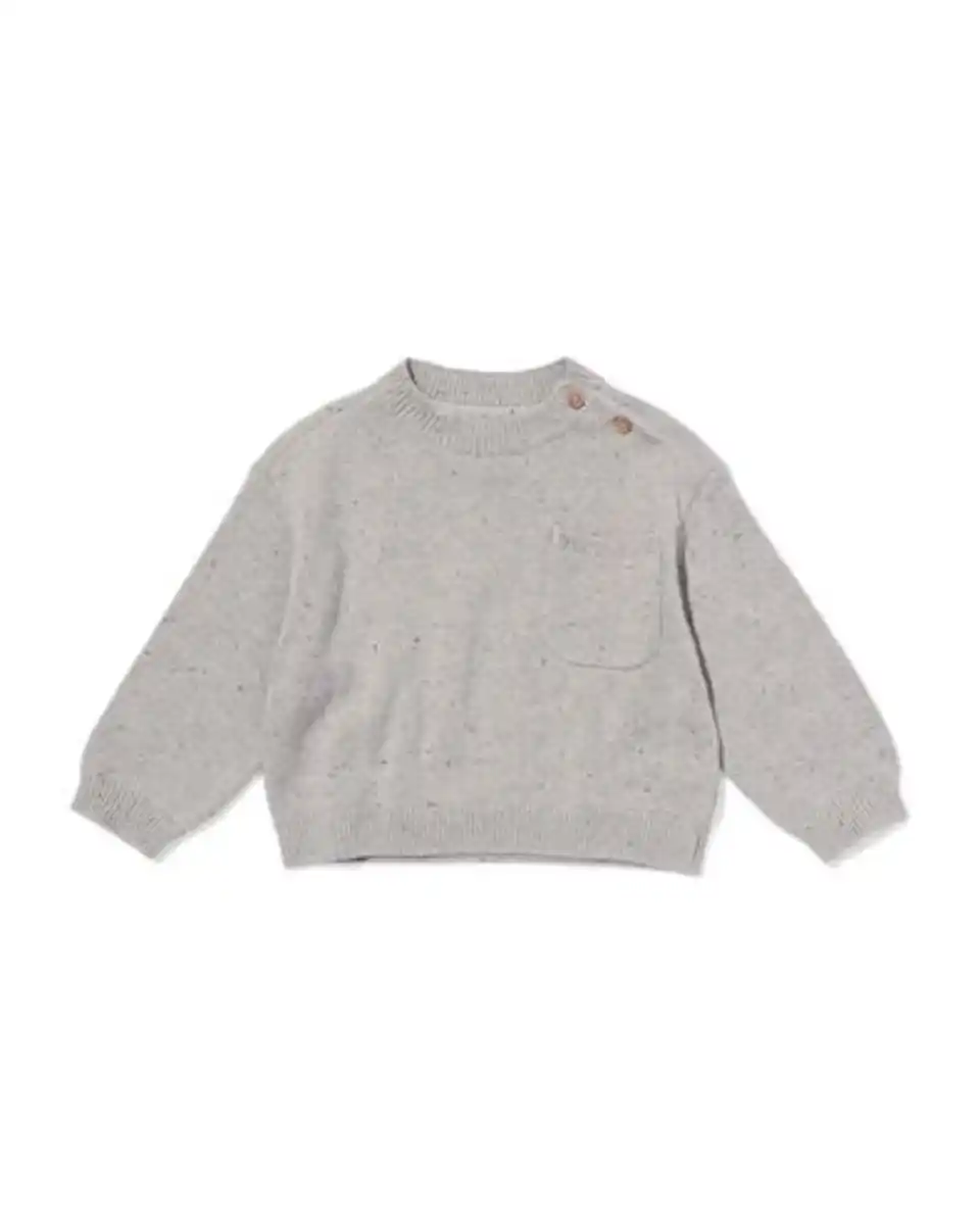 Bild 1 von Babypullover aus Feinstrick graumeliert
