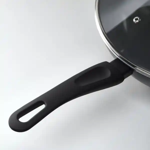 Bild 2 von HEMLAGAD Wok mit Deckel, Antihaftbeschichtung schwarz, 28 cm