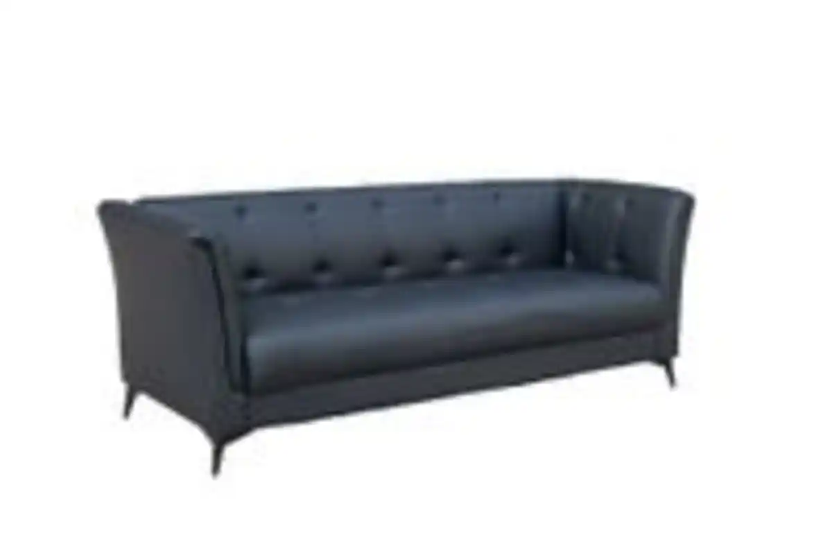 Bild 4 von Happy Home 3-Sitzer Sofa in Lederoptik, ca. 213 x 88 x 80 cm - Schwarz