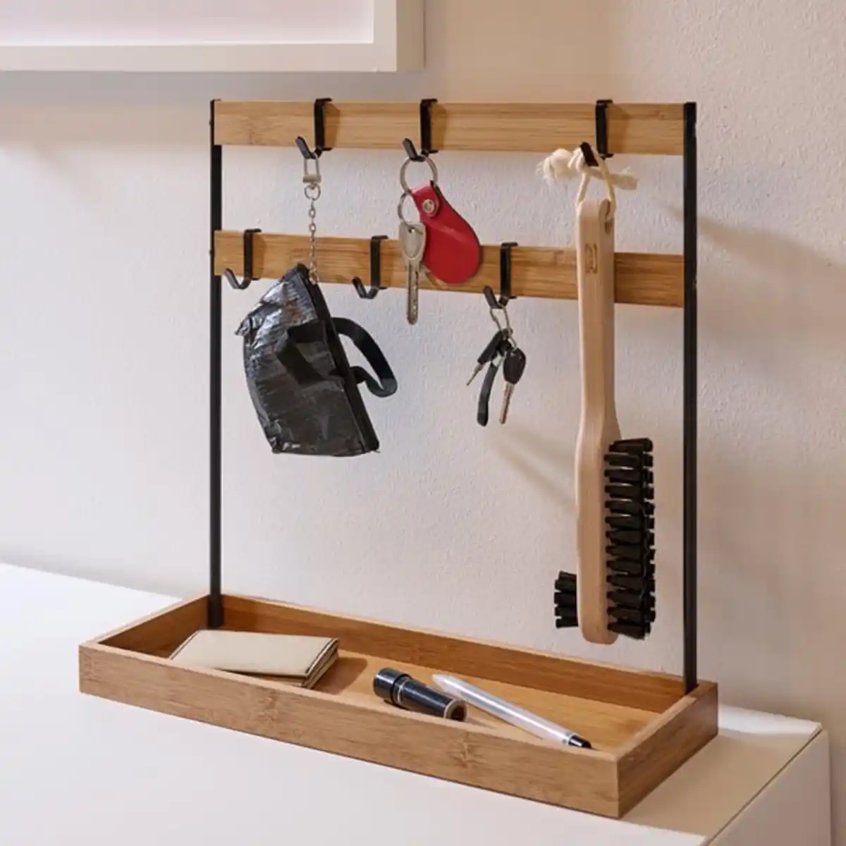 Bild 4 von NÅLBLECKA Utensilienregal, Metall/Bambus für Küchenarbeitsplatte, 38x13x37 cm
