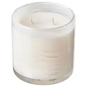 KRONSÅNGARE Duftkerze im Glas, 2 Dochte, Vanille/Wirbel weiß, 50 Std.