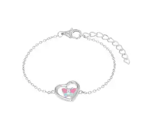 Amor 925 Silber Kinder-Armschmuck »Herz und Schmetterling«