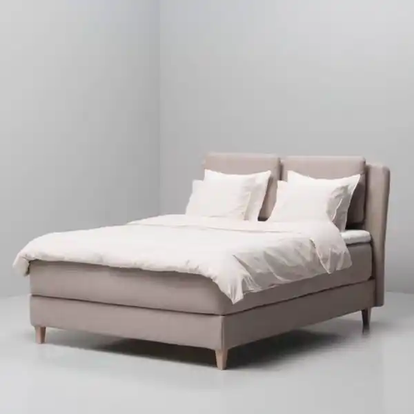 Bild 2 von LILLFJÄLLET Boxspringbett, Valevåg fest/Nisseholm Tibbleby dunkelbeige, 160x200 cm