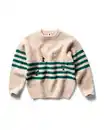 Bild 2 von Takkie-Kinderpullover aus Grobstrick, gestreift sandfarben