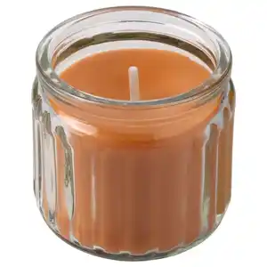 HÖKGÖK Duftkerze im Glas, Clementine &amp; Nelke orange, 12 Std.