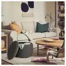 Bild 3 von ÅTERLÖGA Pouf, mit Stauraum/Kilanda dunkelgrau