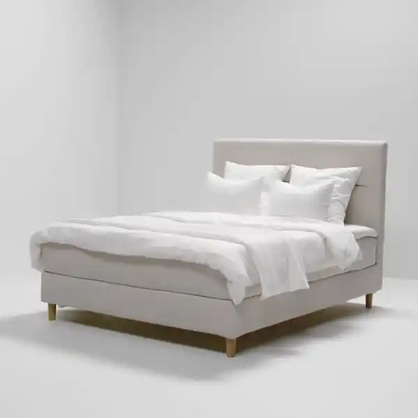 Bild 2 von HEMFJÄLLET Boxspringbett, Vesteröy mittelfest/Näsfjället Odensvi hellbeige, 180x200 cm