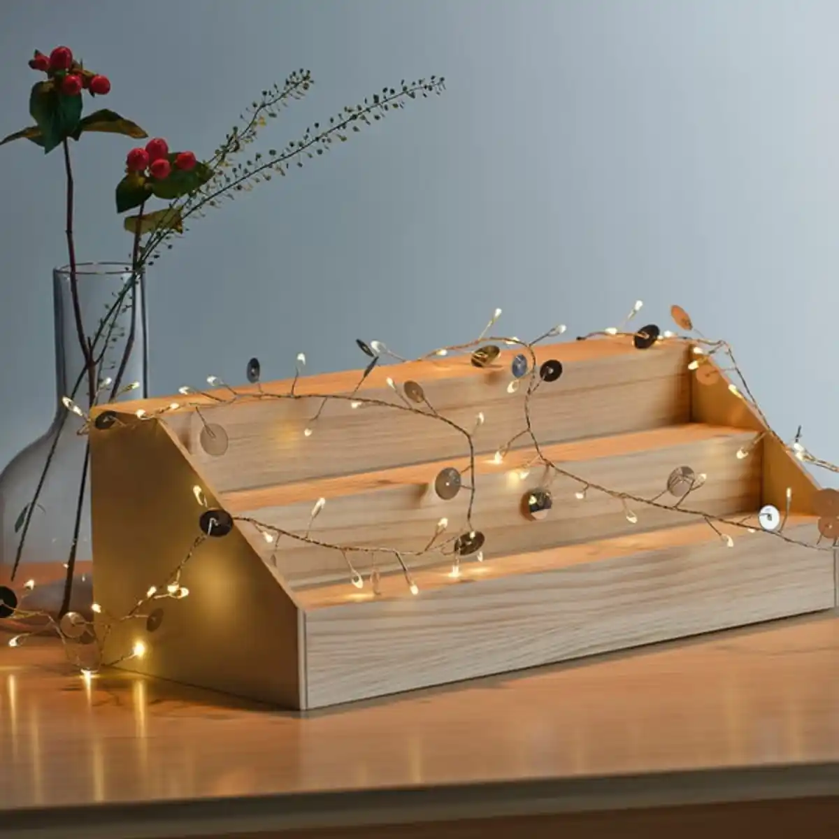 Bild 2 von STRÅLA Lichterkette, LED, batteriebetrieben/Scheiben