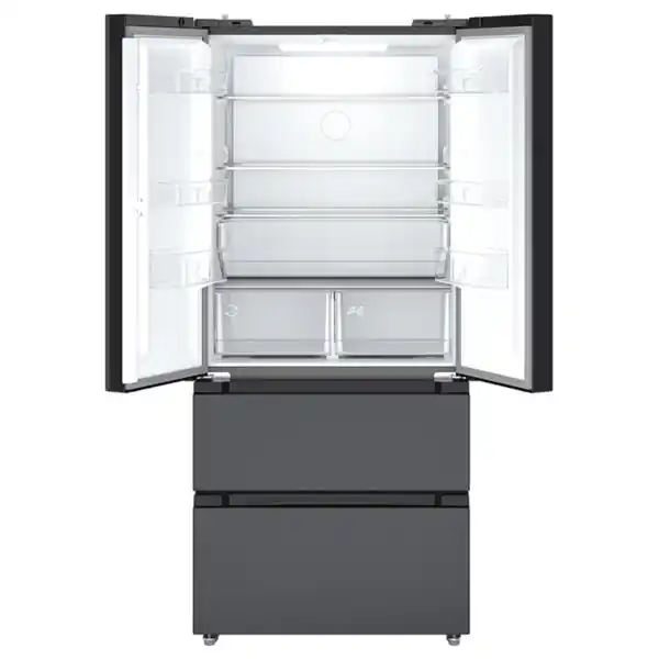 Bild 3 von RIBBENÅS Kühl-/Gefrierschrank doppeltürig, IKEA 700 frei stehend/schwarz Edelstahl, 347/169 l