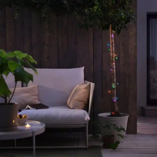 Bild 2 von GETKÅL Lichterkette, LED, anpassbare Farbe batteriebetrieben/für draußen, 4.5 m