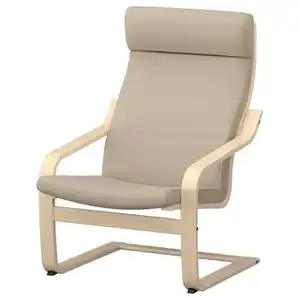 POÄNG Sessel, Birkenfurnier/Kelinge beige