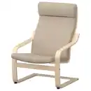 Bild 1 von POÄNG Sessel, Birkenfurnier/Kelinge beige
