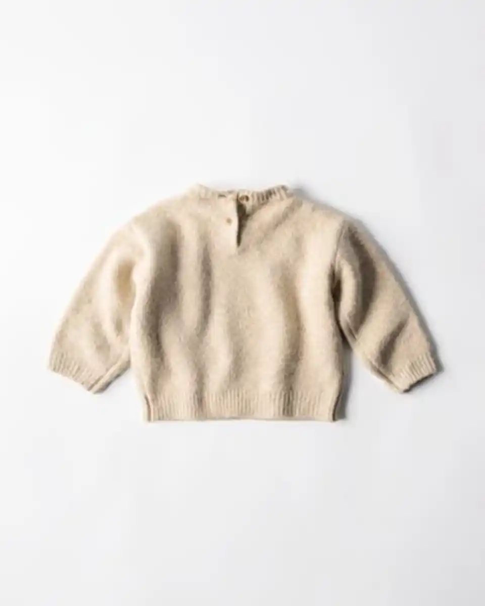 Bild 3 von Babypullover aus Feinstrick sandfarben