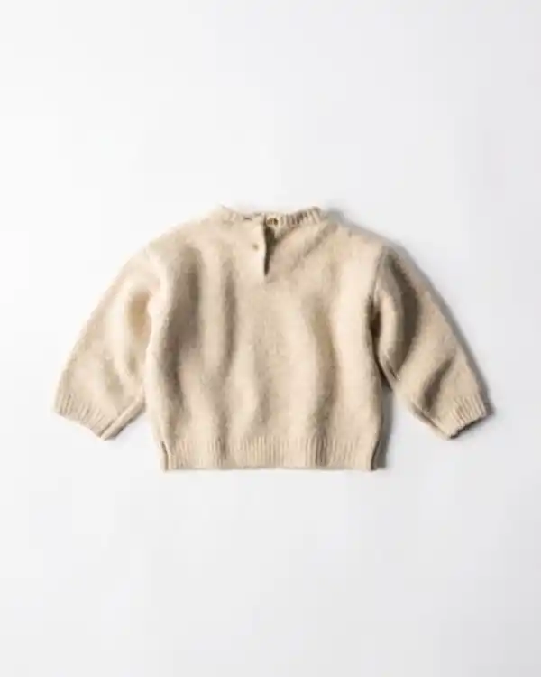 Bild 3 von Babypullover aus Feinstrick sandfarben