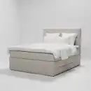 Bild 2 von HEMFJÄLLET Boxspringbett mit Bettkasten, Valevåg fest/Nisseholm Odensvi hellbeige, 140x200 cm