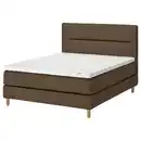 Bild 1 von HEMFJÄLLET Boxspringbett, Valevåg mittelfest/Norrsele Tonerud dunkel graubraun, 180x200 cm