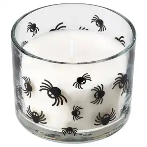 KUSTFYR Duftkerze im Glas, Geleekonfekt Spinnenmuster/Klarglas, 20 Std.