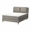 Bild 1 von LILLFJÄLLET Boxspringbett, Valevåg fest/Nisseholm Tibbleby dunkelbeige, 160x200 cm