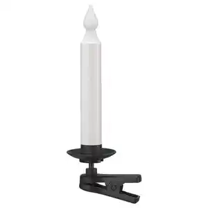 STRÅLA Kerze, LED, anklemmbar batteriebetrieben/schwarz