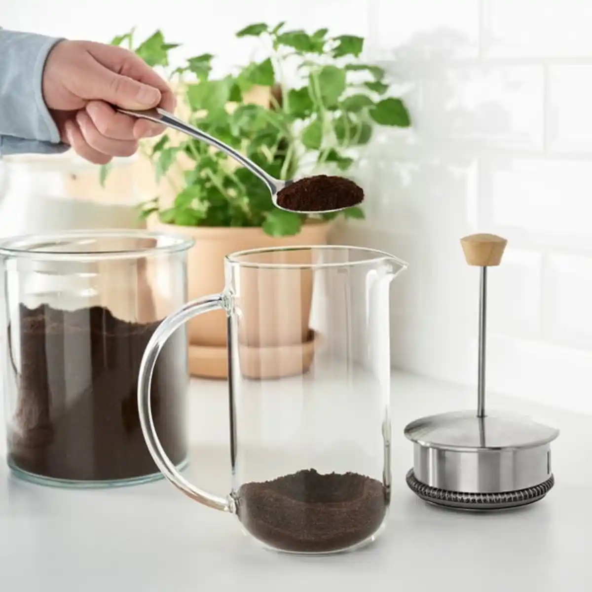 Bild 4 von IKEA 365+ Kaffee-/Teezubereiter, Klarglas/Edelstahl, 1 l