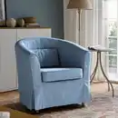 Bild 2 von TULLSTA Sessel, Sjölyckan dunkelblau/beige Streifen