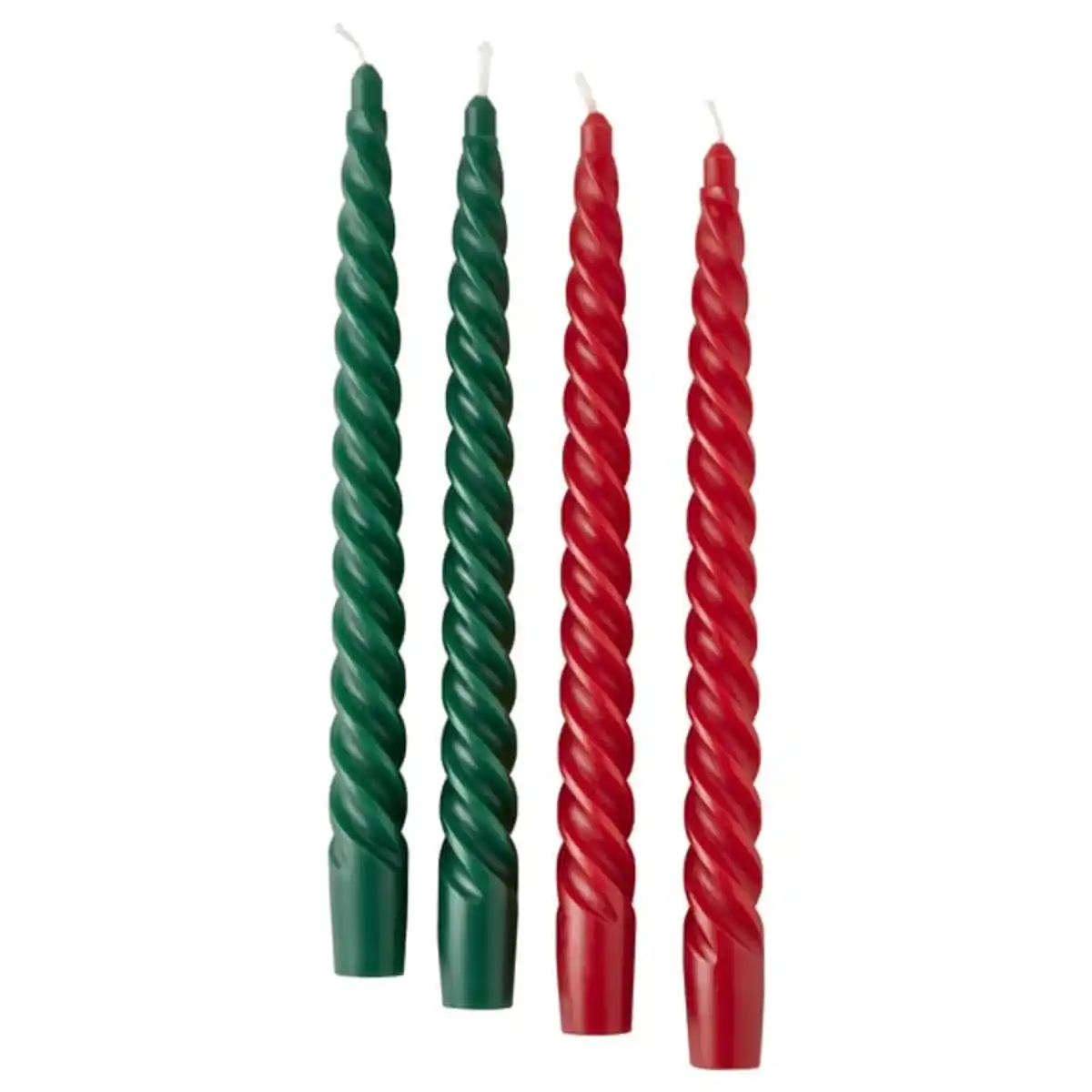Bild 1 von VINTERFINT Lüsterkerze, duftneutral, gedreht rot/grün, 25 cm