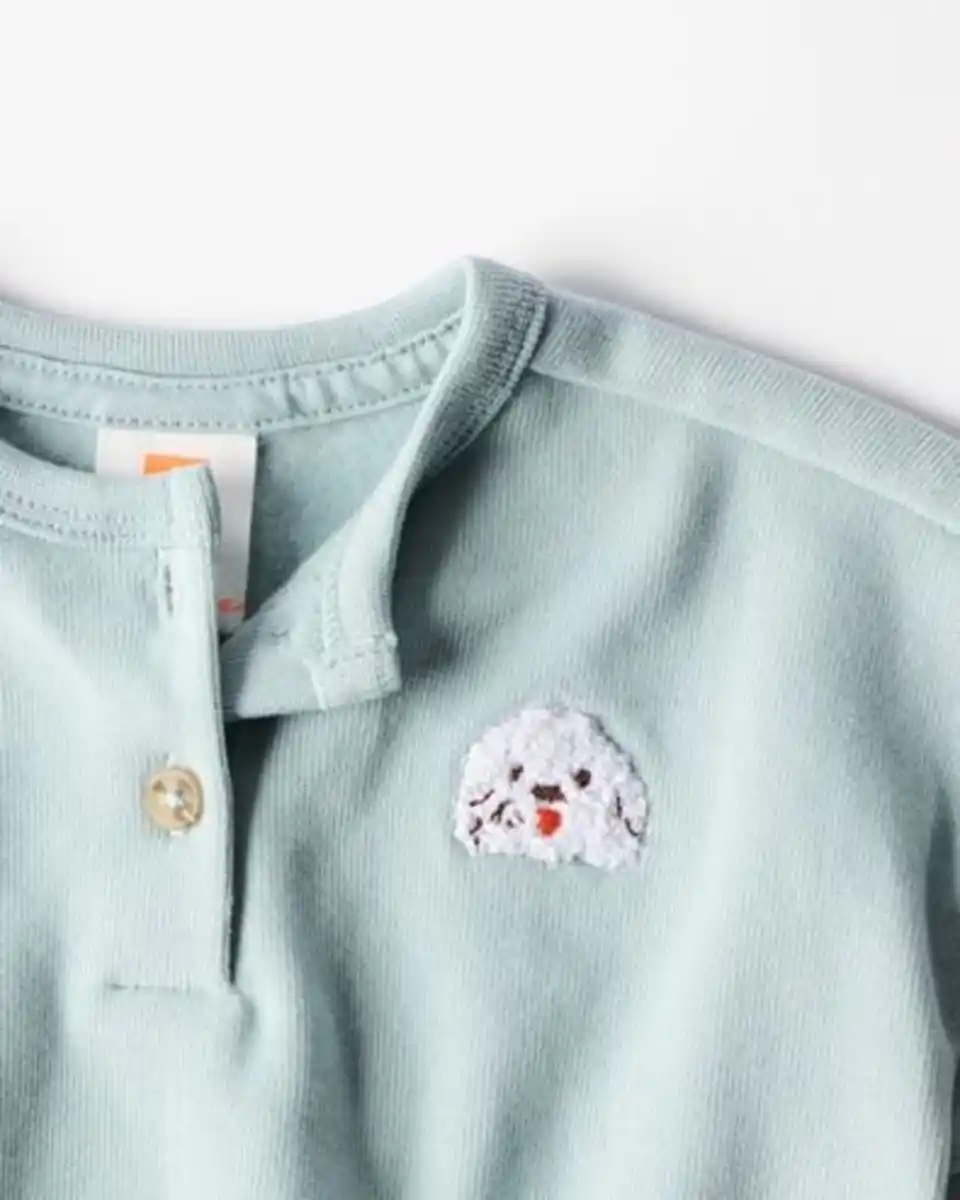 Bild 3 von Newborn-Sweater, Tiere blau