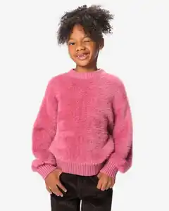 Kinderpullover aus Grobstrick altrosa