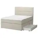 Bild 1 von HEMFJÄLLET Boxspringbett mit Bettkasten, Valevåg fest/Nisseholm Odensvi hellbeige, 140x200 cm