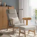 Bild 2 von EKENÄSET Sessel mit hoher Rückenlehne, Eichenachbildung/Kilanda hellbeige