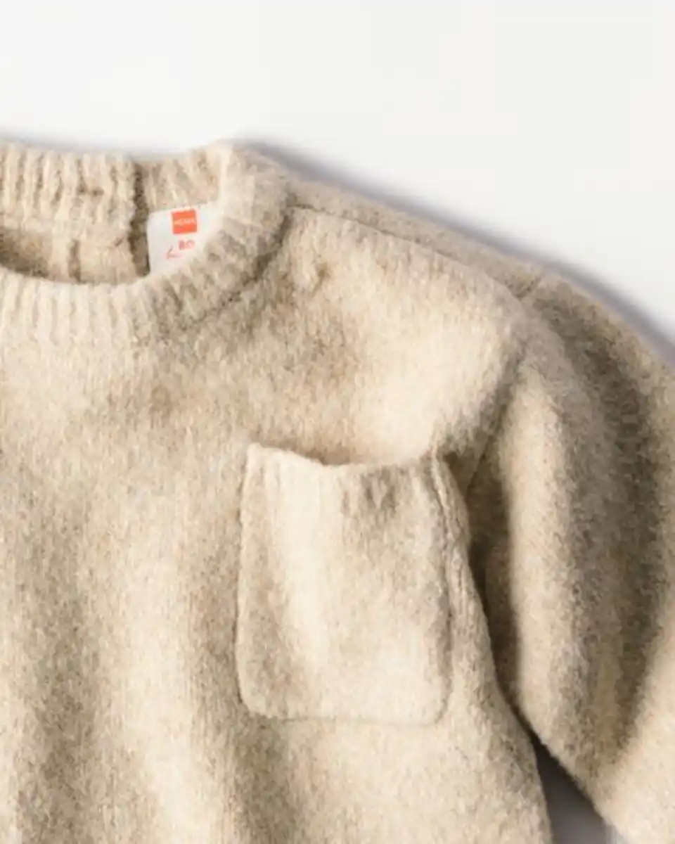 Bild 2 von Babypullover aus Feinstrick sandfarben