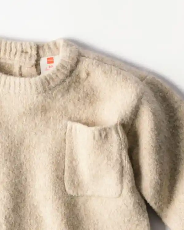 Bild 2 von Babypullover aus Feinstrick sandfarben