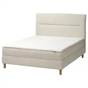 HEMFJÄLLET Boxspringbett, Vesteröy mittelfest/Näsfjället Odensvi hellbeige, 180x200 cm