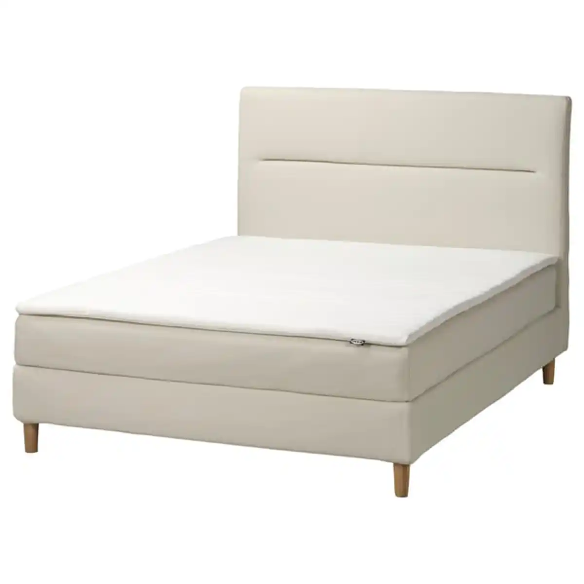 Bild 1 von HEMFJÄLLET Boxspringbett, Vesteröy mittelfest/Näsfjället Odensvi hellbeige, 180x200 cm