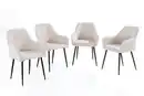 Bild 1 von Prestige Home Living Indoor 2er-Set Esszimmerstuhl, gepolstert aus Samtbezug mit Metallstruktur, ca. 61 x 59 x 85 cm - Beige