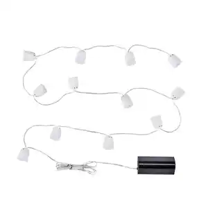 KUSTFYR Lichterkette (12), LED, batteriebetrieben innen/Geist weiß