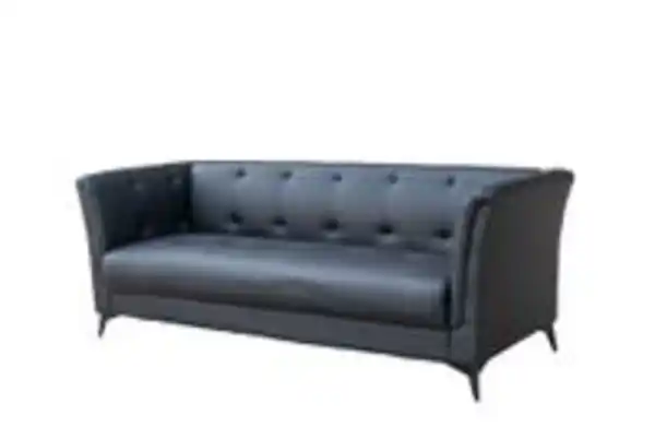 Bild 2 von Happy Home 3-Sitzer Sofa in Lederoptik, ca. 213 x 88 x 80 cm - Schwarz