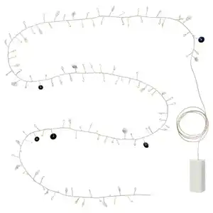 STRÅLA Lichterkette, LED, batteriebetrieben/Scheiben